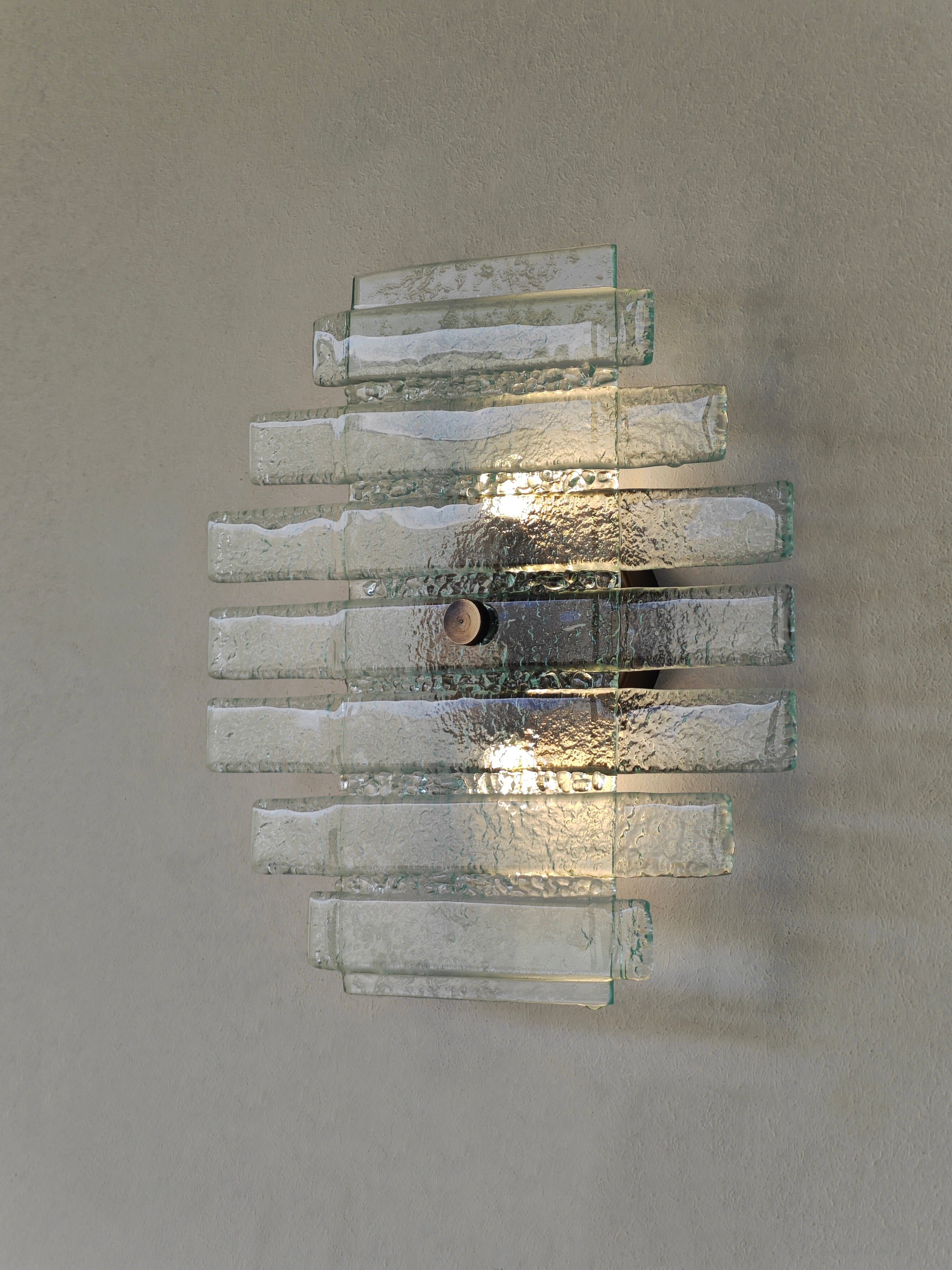 Orizzonte El Yapımı Cam Aplik Şeffaf