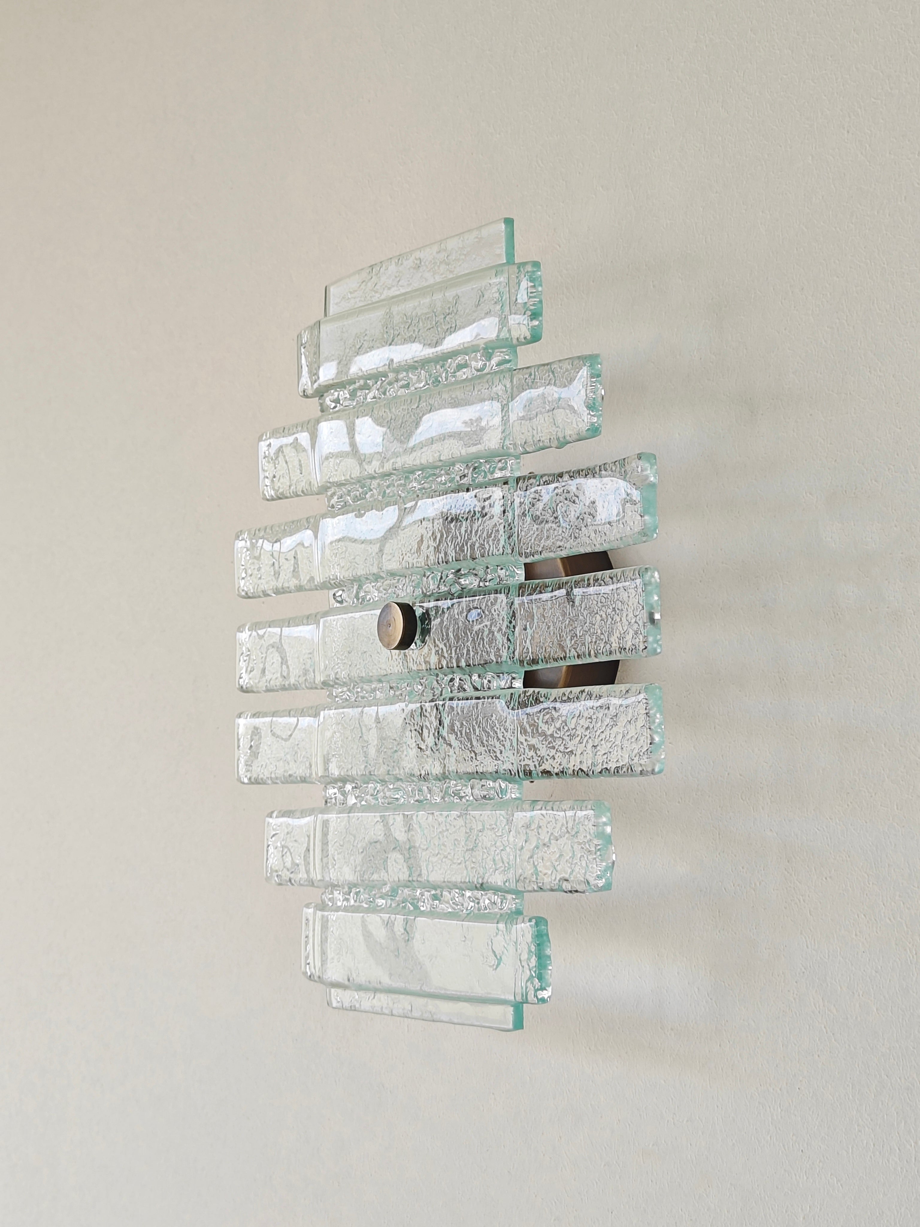 Orizzonte El Yapımı Cam Aplik Şeffaf