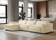 Orlando Sol Uzanmali Deri̇ Köşe Koltuk-Hoom Concept-kahve-NowShopFun