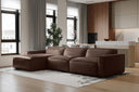 Orlando Sol Uzanmali Deri̇ Köşe Koltuk-Hoom Concept-kahve-NowShopFun