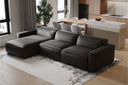 Orlando Sol Uzanmali Deri̇ Köşe Koltuk-Hoom Concept-kahve-NowShopFun