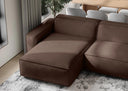 Orlando Sol Uzanmali Deri̇ Köşe Koltuk-Hoom Concept-kahve-NowShopFun