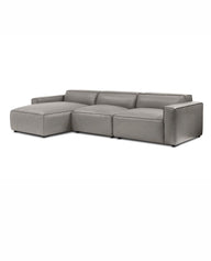 Orlando Sol Uzanmali Deri̇ Köşe Koltuk-Hoom Concept-gri-NowShopFun