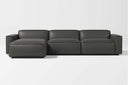 Orlando Sol Uzanmali Deri̇ Köşe Koltuk-Hoom Concept-siyah-NowShopFun