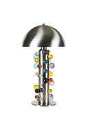 Orora Renkli Cam Detaylı Metal Masa Lambası-Masa Lambası-Dim Studio-NowShopFun