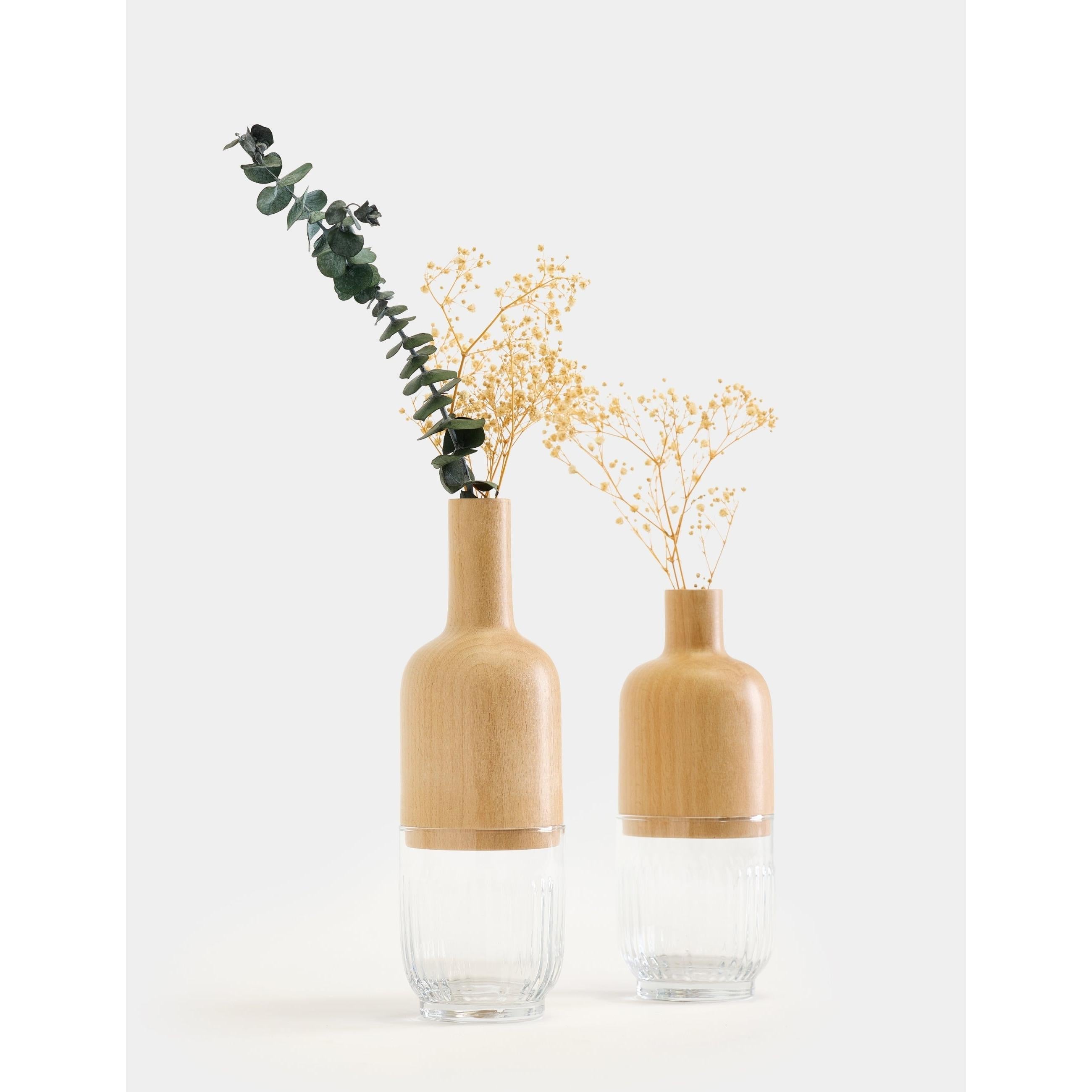 Osaka Minimalist 2'li Vazo Seti - Şeffaf