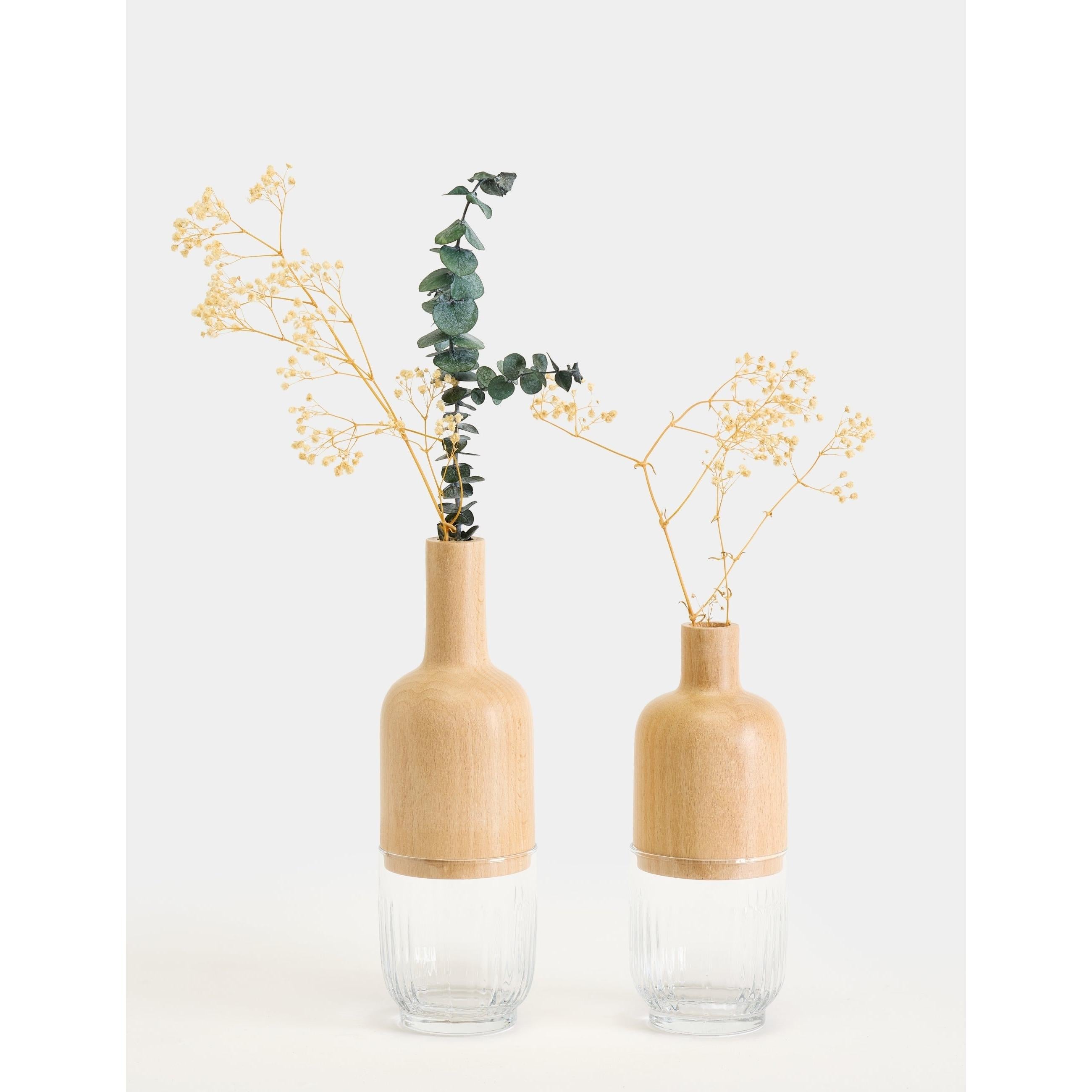 Osaka Minimalist 2'li Vazo Seti - Şeffaf