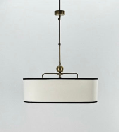 Oscar Elips Biyeli 3 Işıklı Kumaş Avize