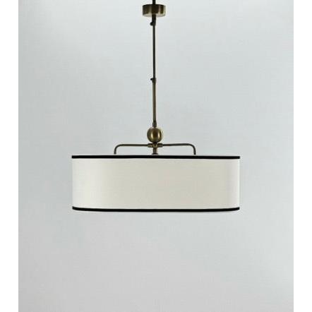 Oscar Elips Biyeli 3 Işıklı Kumaş Avize