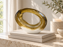 Oval Halka Formunda Dekoratif Cam Obje-Dekoratif Ürün-Garni Design House-NowShopFun