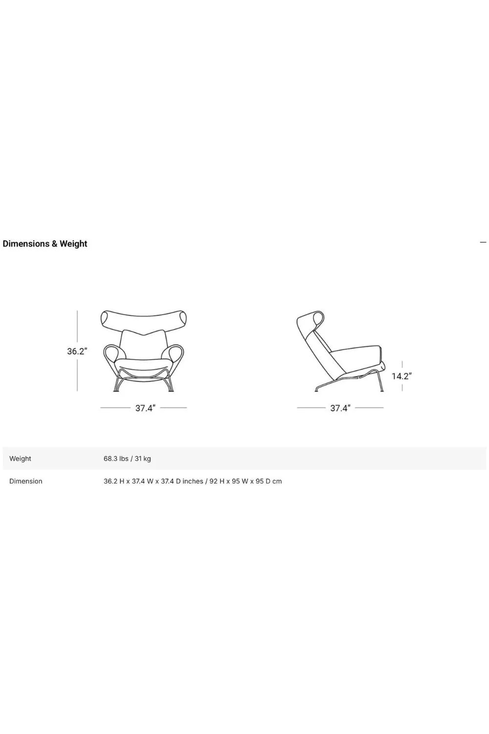 Ox Lounge Chair | Hans J. Wegner Tasarımı Esintili Berjer