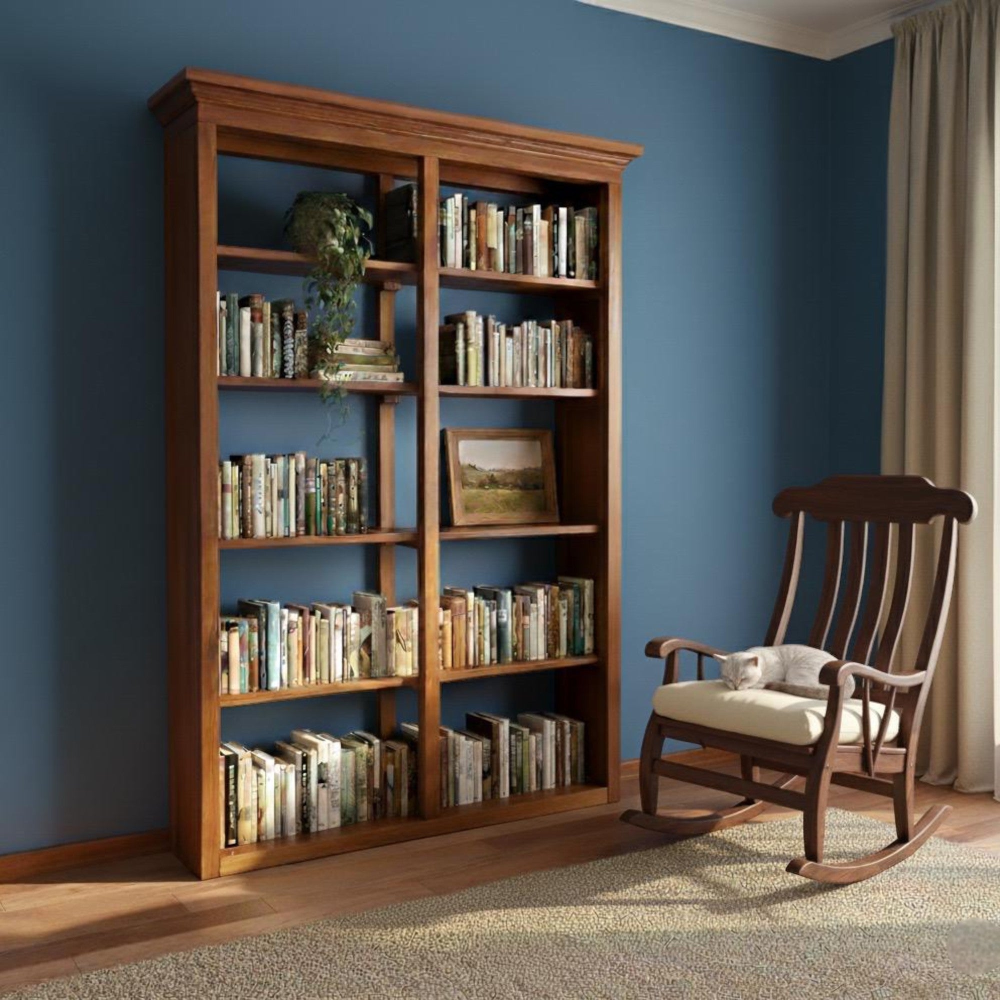 Merve Masif Ahşap Kitaplık