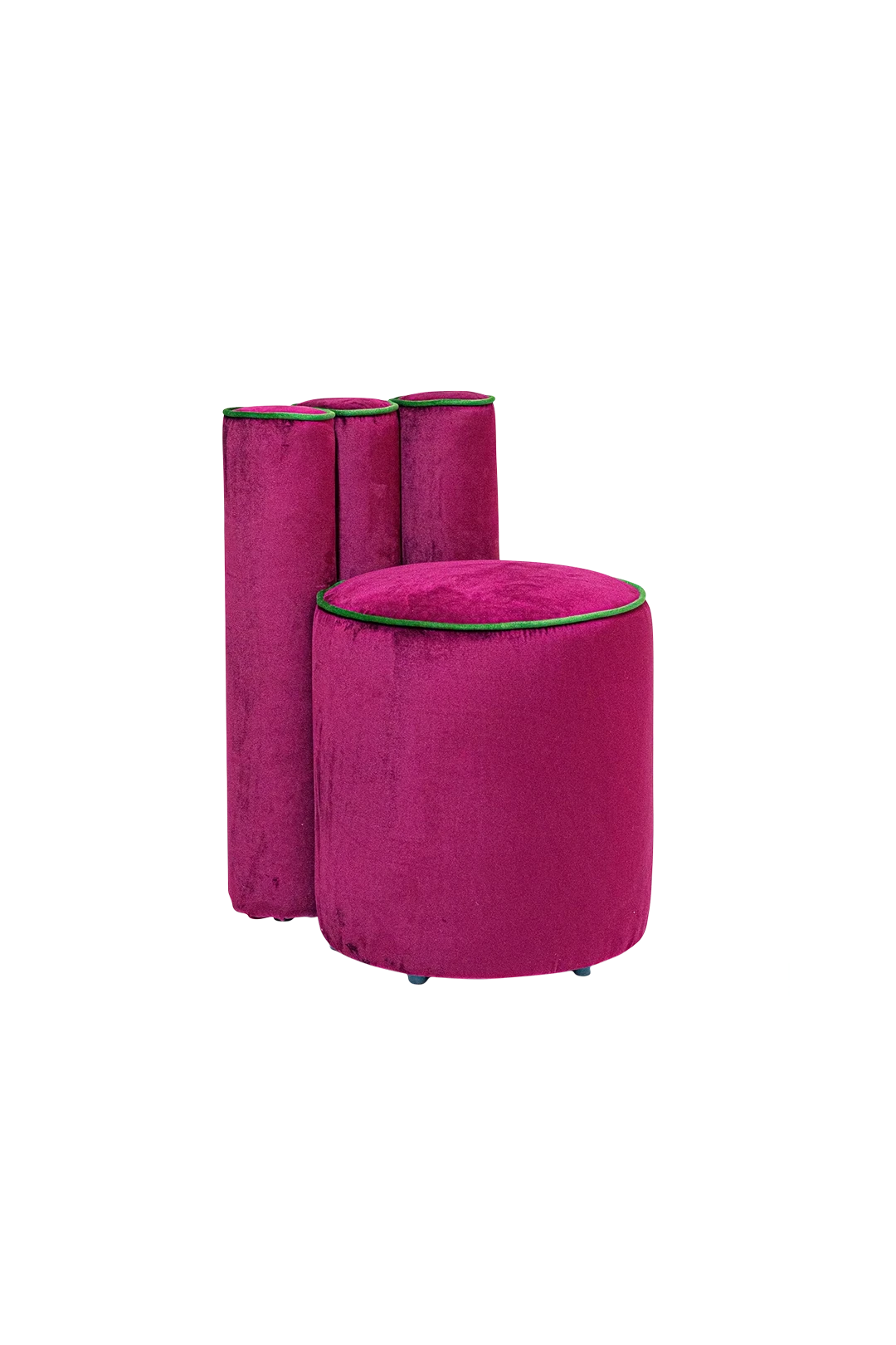 Özel Sırt Detaylı Pembe Puf