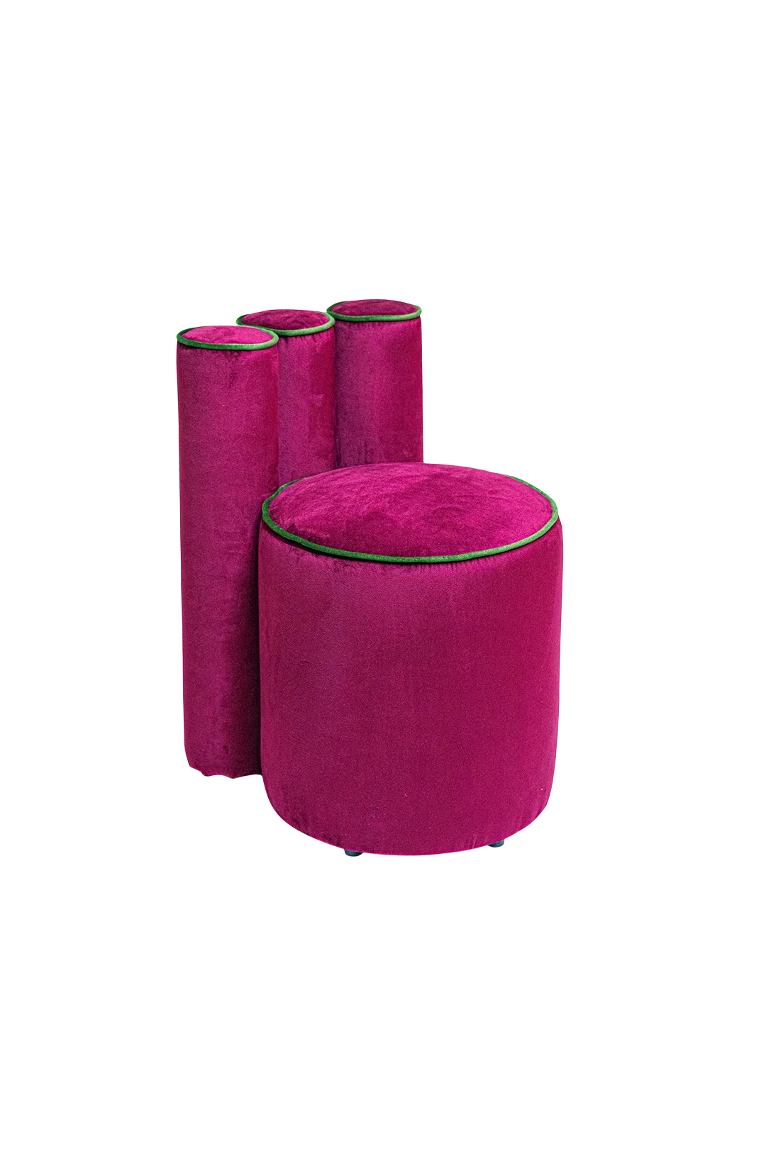 Özel Sırt Detaylı Pembe Puf