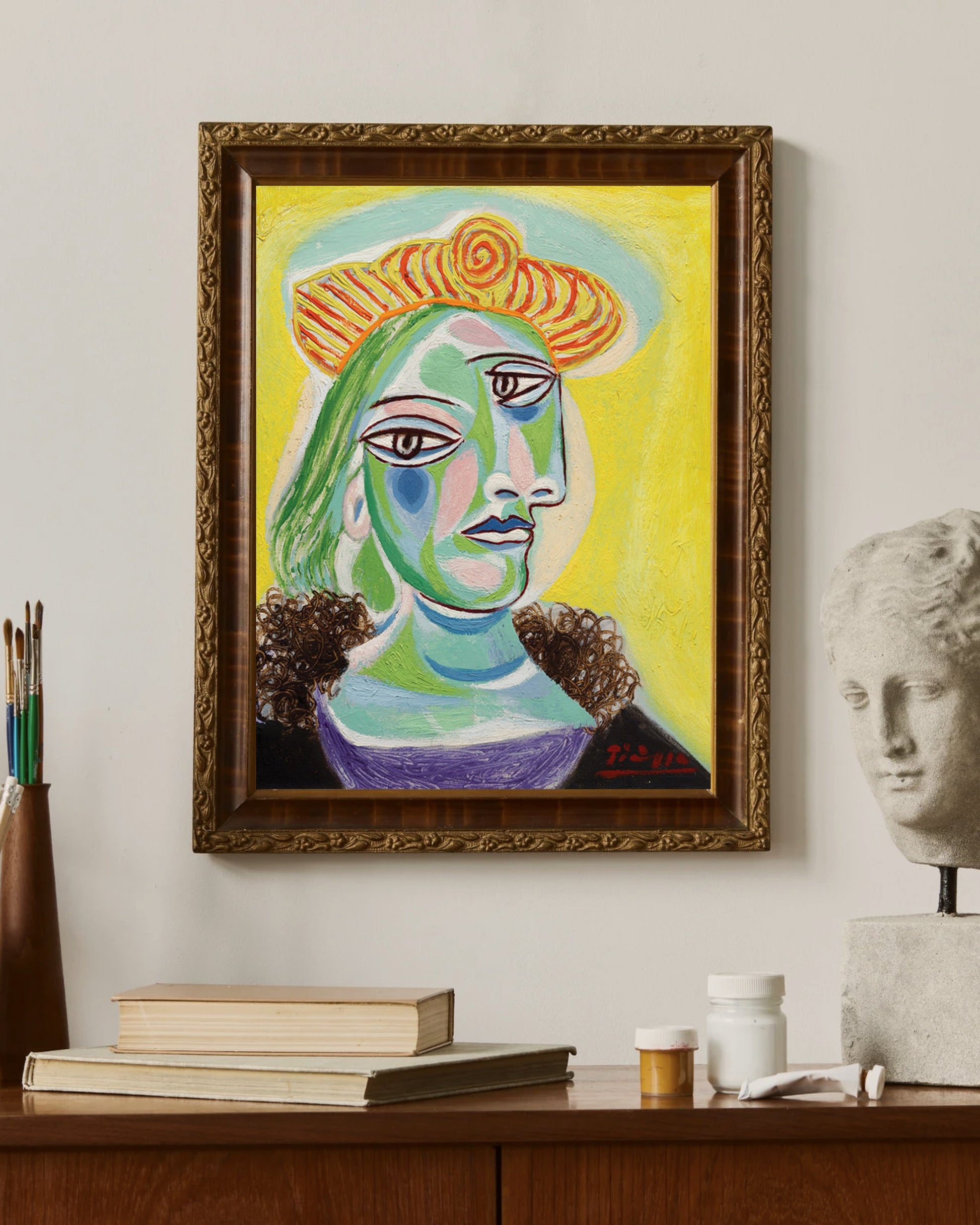 Pablo Picasso - Bir Kadının Büstü Fine Art Baskı