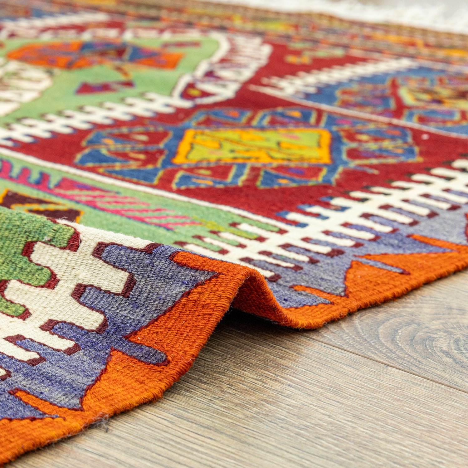 Pakdest Renkli El Dokuma Kavak Kilim 118x186 cm