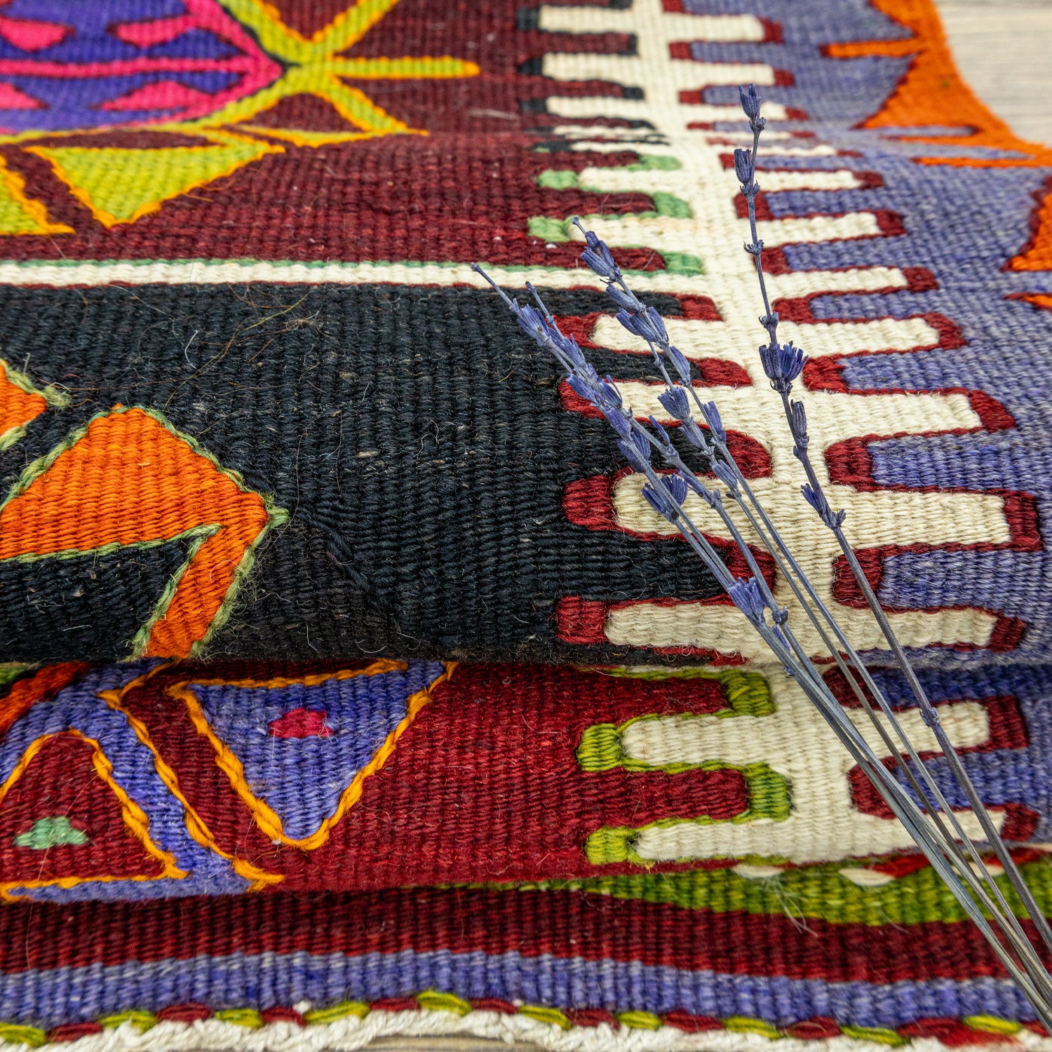 Pakdest Renkli El Dokuma Kavak Kilim 118x186 cm