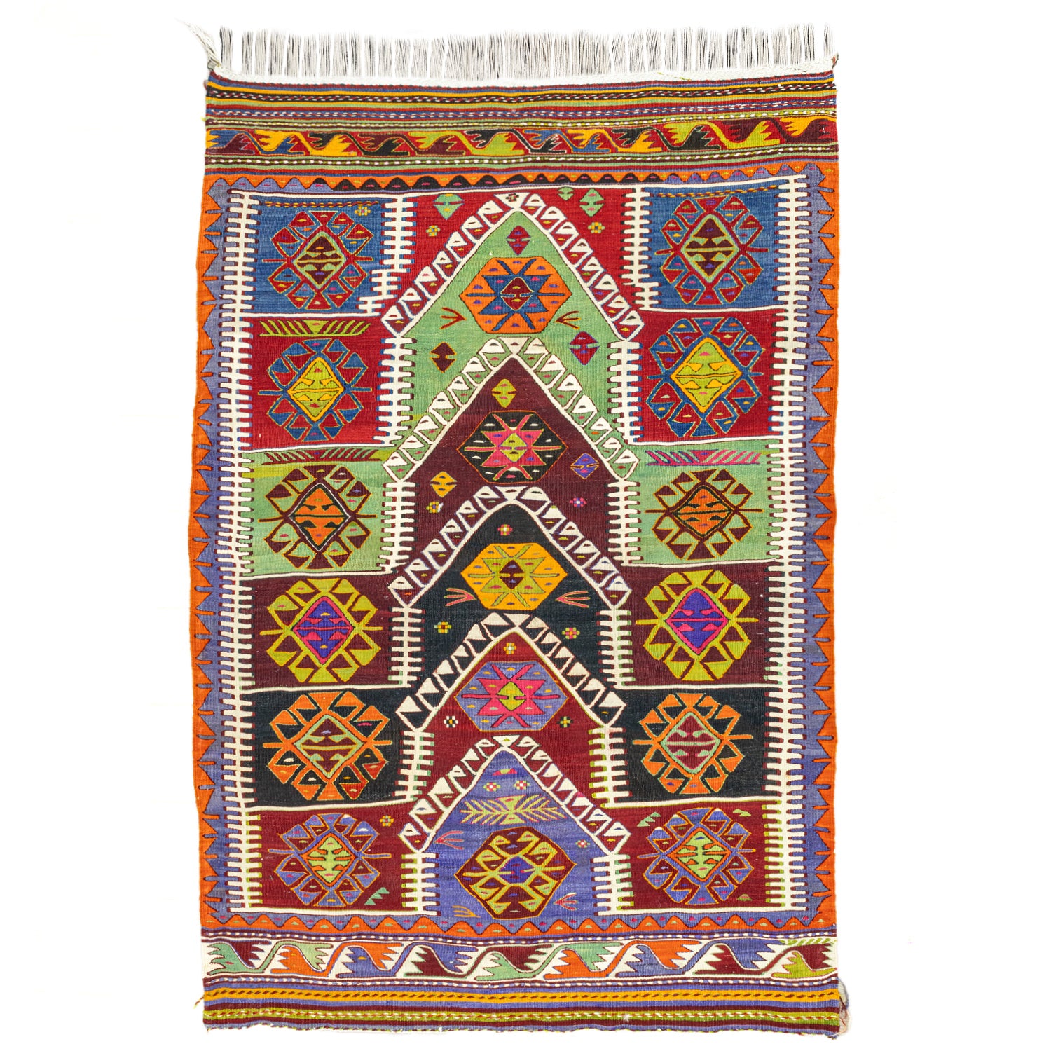 Pakdest Renkli El Dokuma Kavak Kilim 118x186 cm