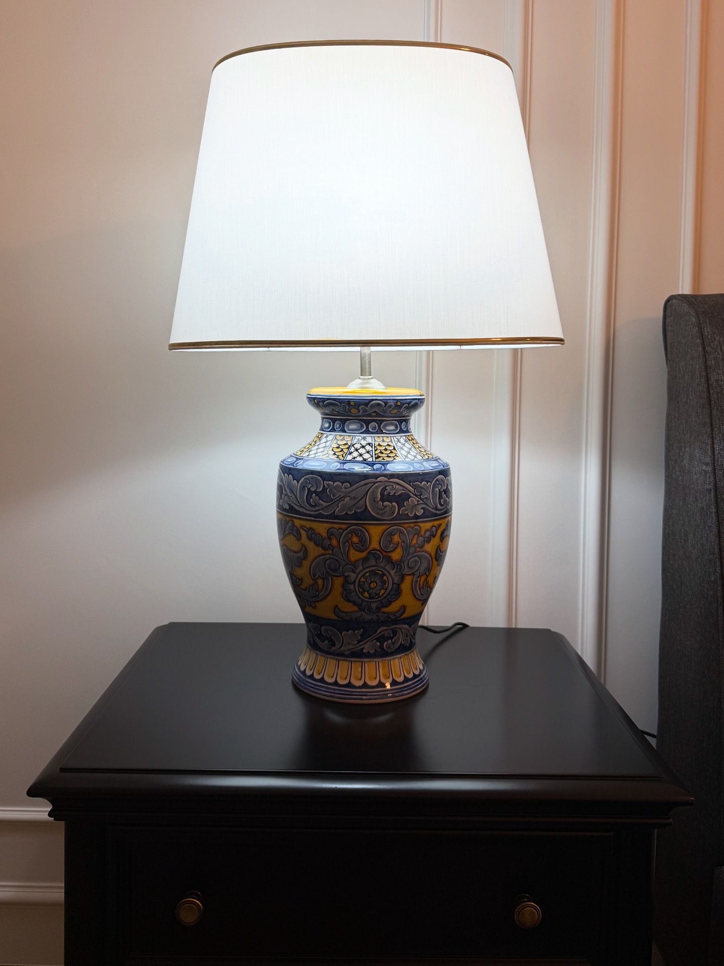 Palmet Seramik Abajur-Abajur-Ozge Atelier-NowShopFun