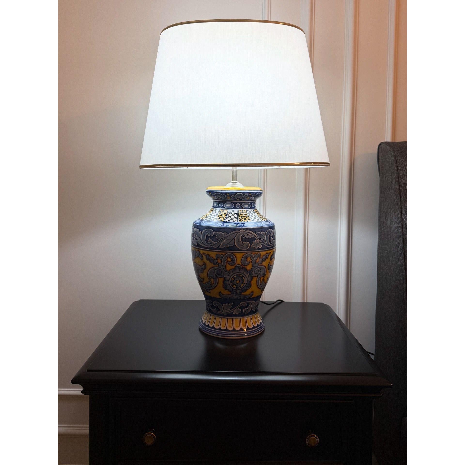 Palmet Seramik Abajur-Abajur-Ozge Atelier-NowShopFun