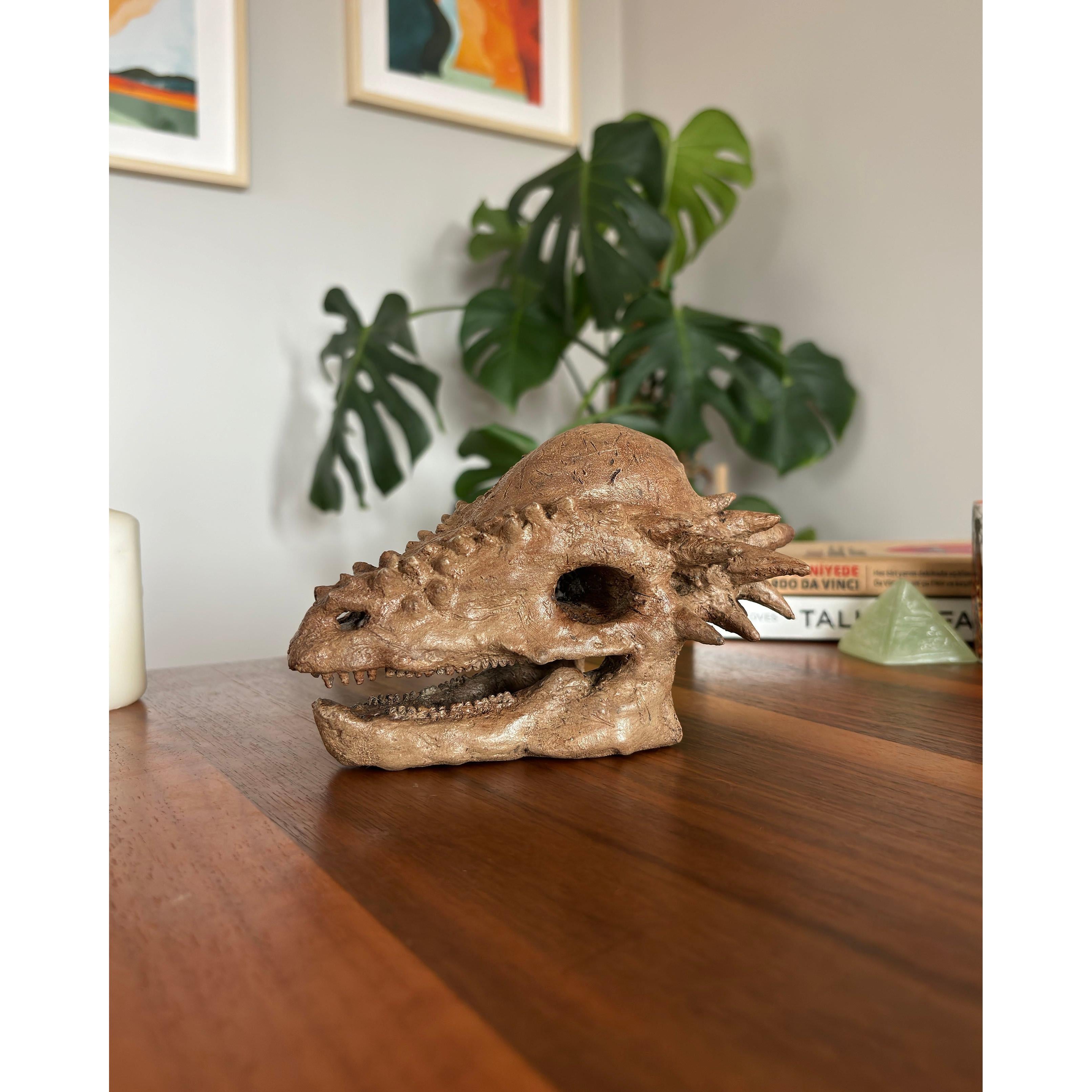 Pachycephalosaurus Mini Seramik Heykel