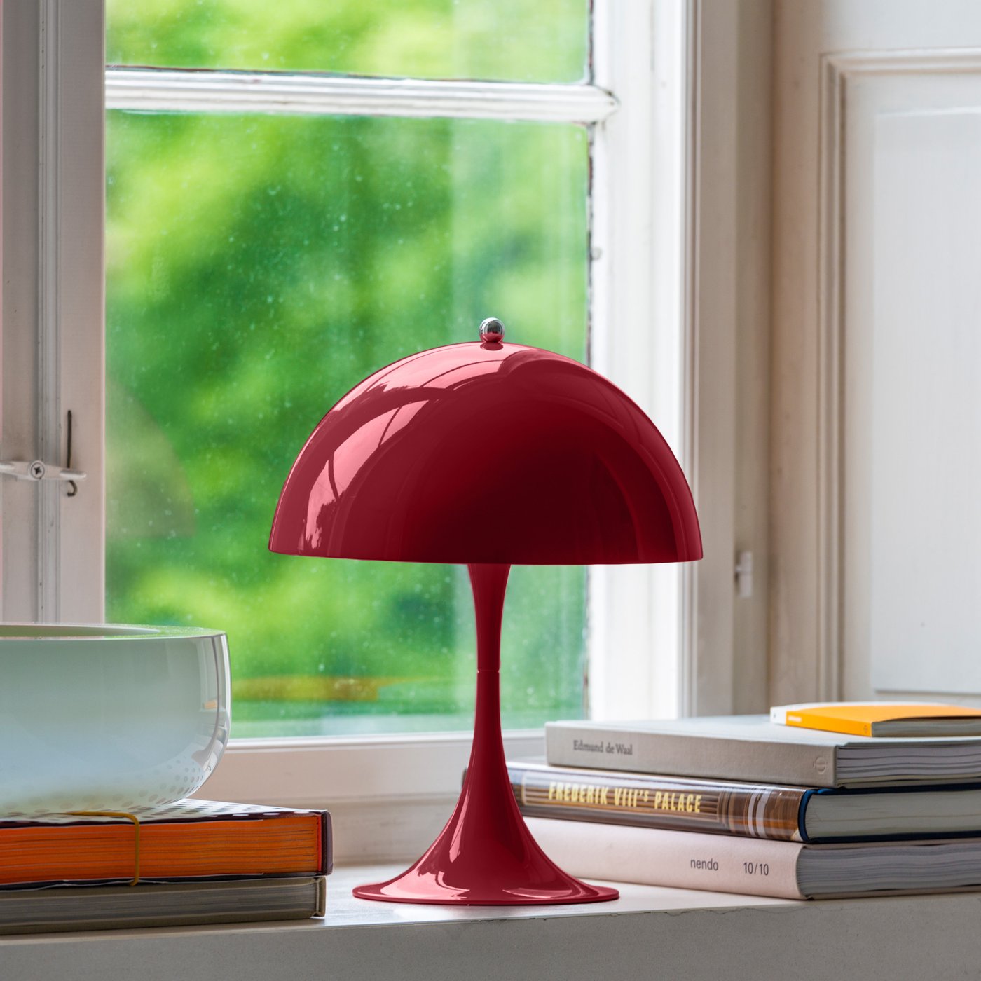 Panthella Şarjlı Masa Lambası-Masa Lambası-Rose Lighting-Kırmızı-NowShopFun