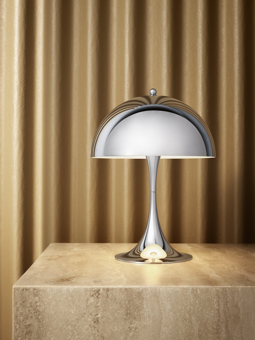 Panthella Şarjlı Masa Lambası-Masa Lambası-Rose Lighting-Krom-NowShopFun