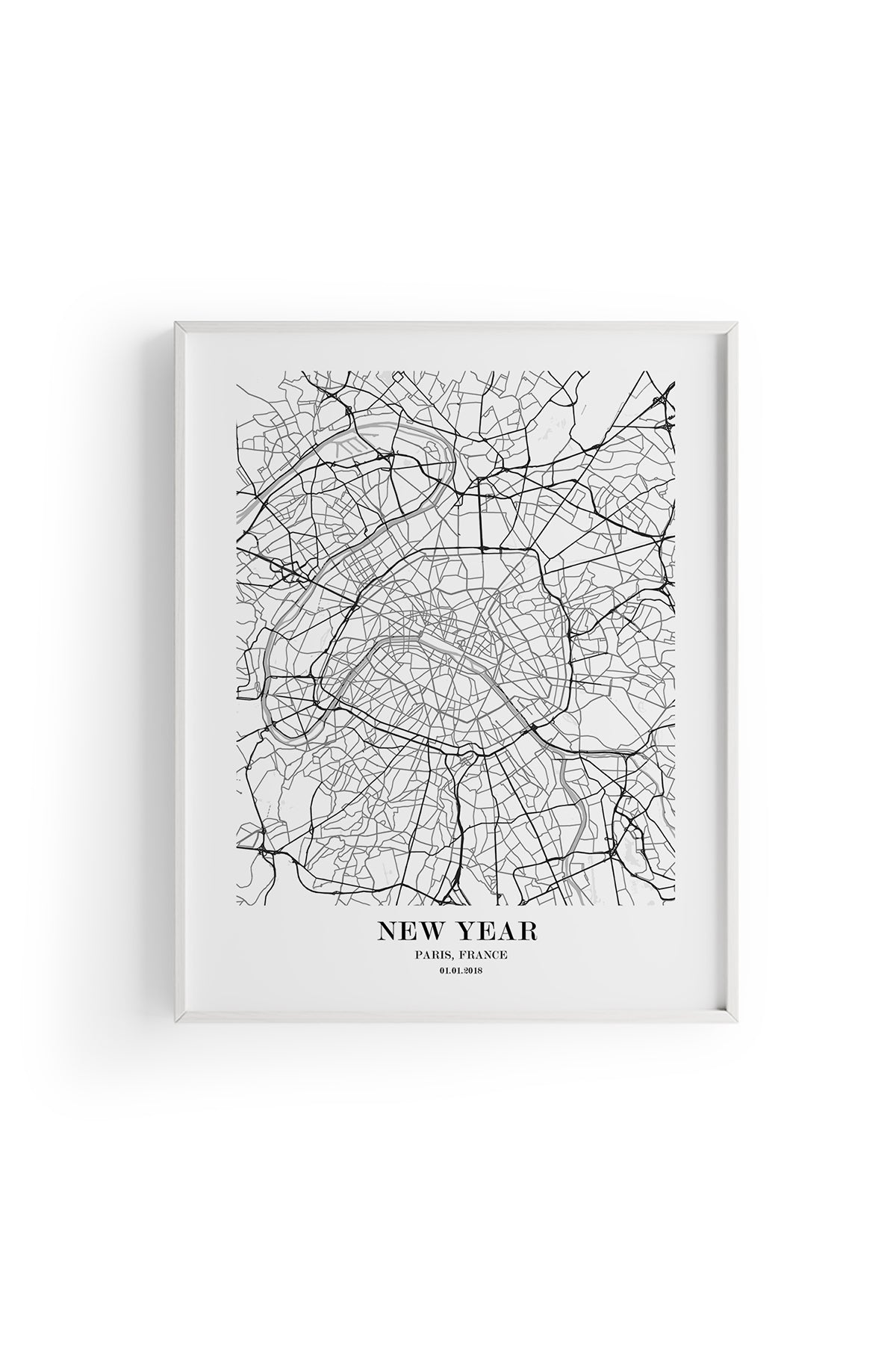 Paris Şehir Haritası Poster