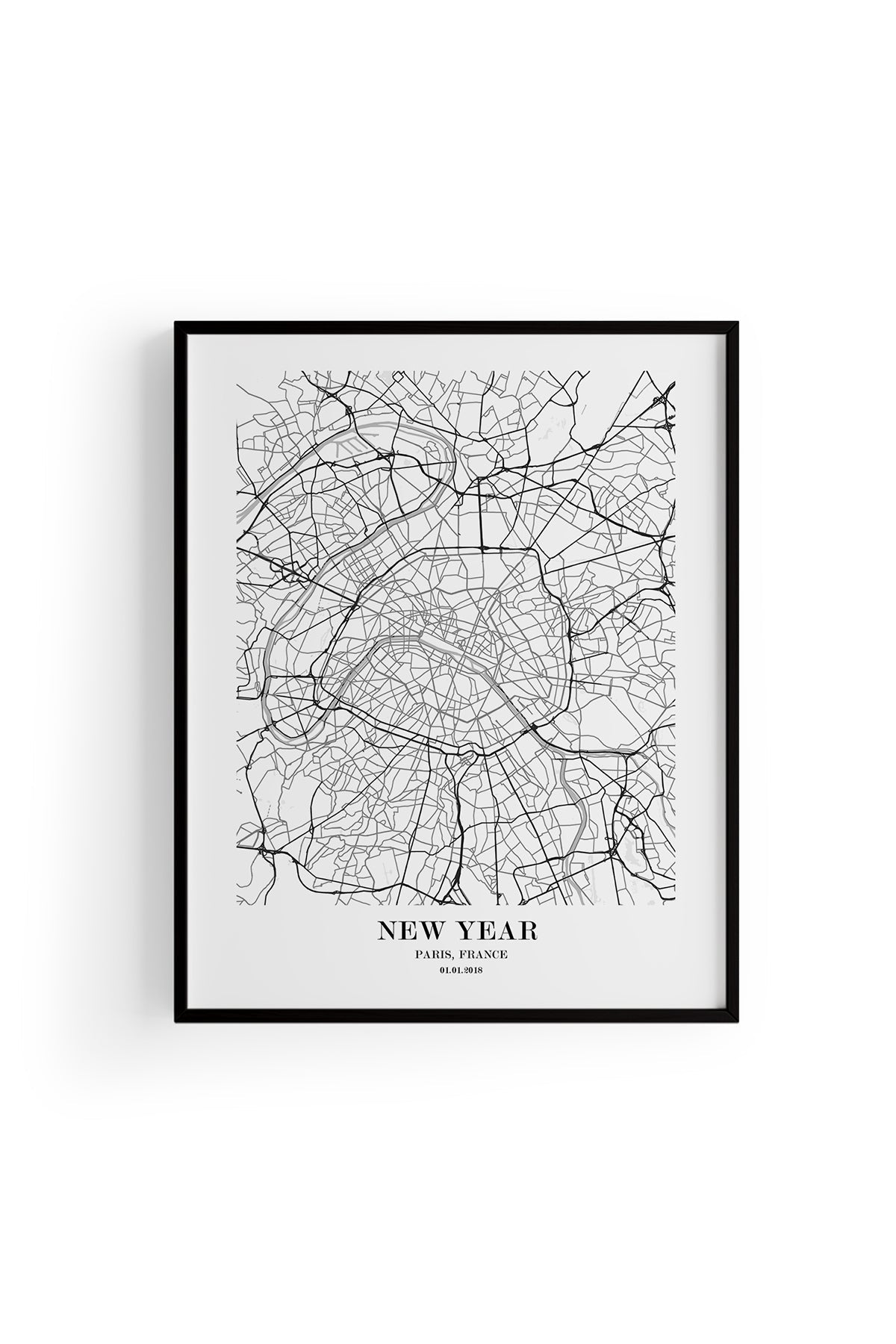 Paris Şehir Haritası Poster