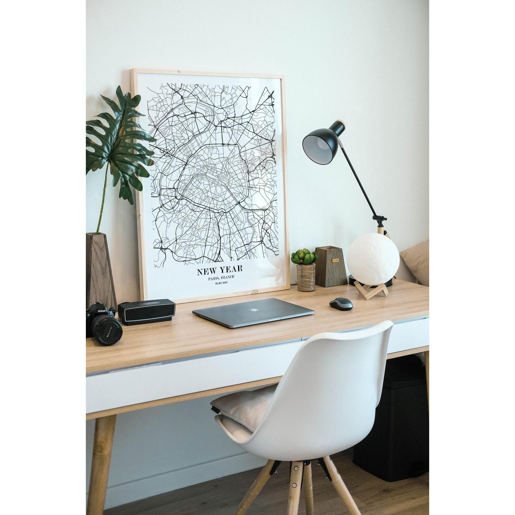Paris Şehir Haritası Poster