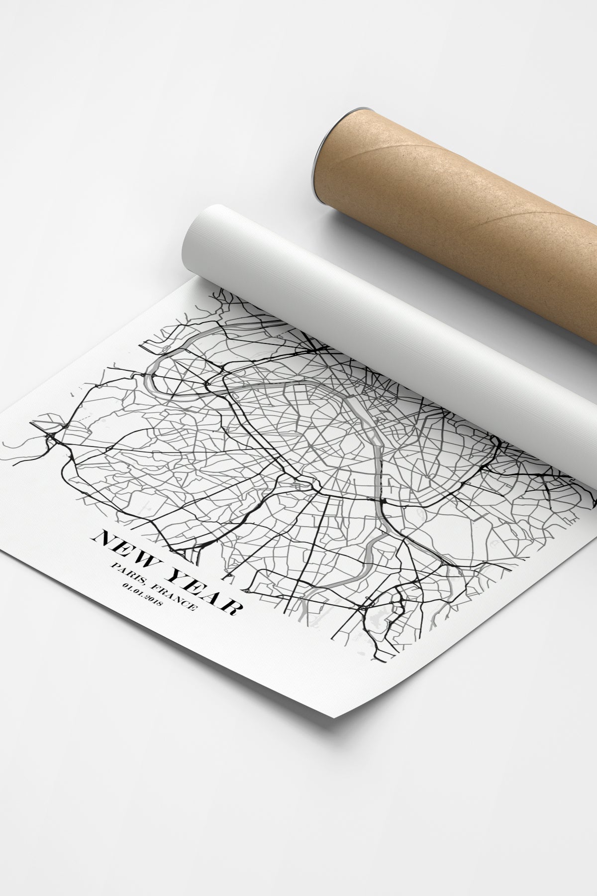 Paris Şehir Haritası Poster