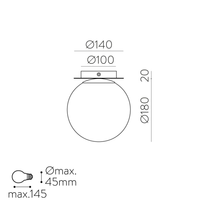 Parma Plafonyer 1l Matt Antique Gold Ø18 Cm E27 1x15w Ip44