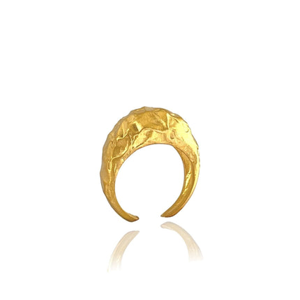 Pary Amorf Oval Yüzük-Yüzük-Linya Jewellery-Mat Gold-NowShopFun