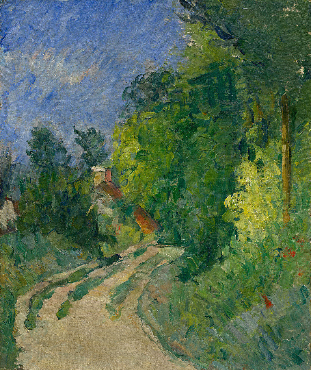 Paul Cézanne - Ormandaki Kıvrımlı Yol Fine Art Baskı