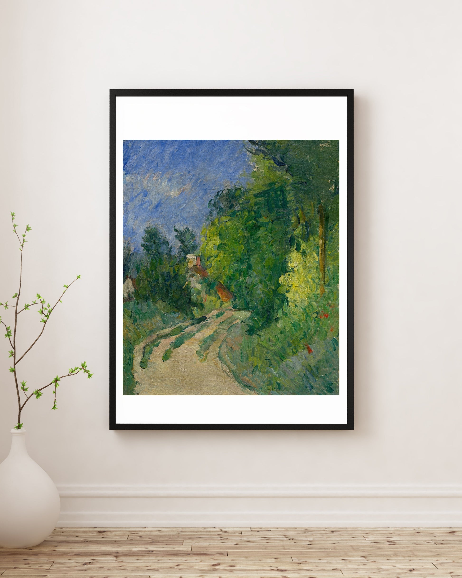 Paul Cézanne - Ormandaki Kıvrımlı Yol Fine Art Baskı