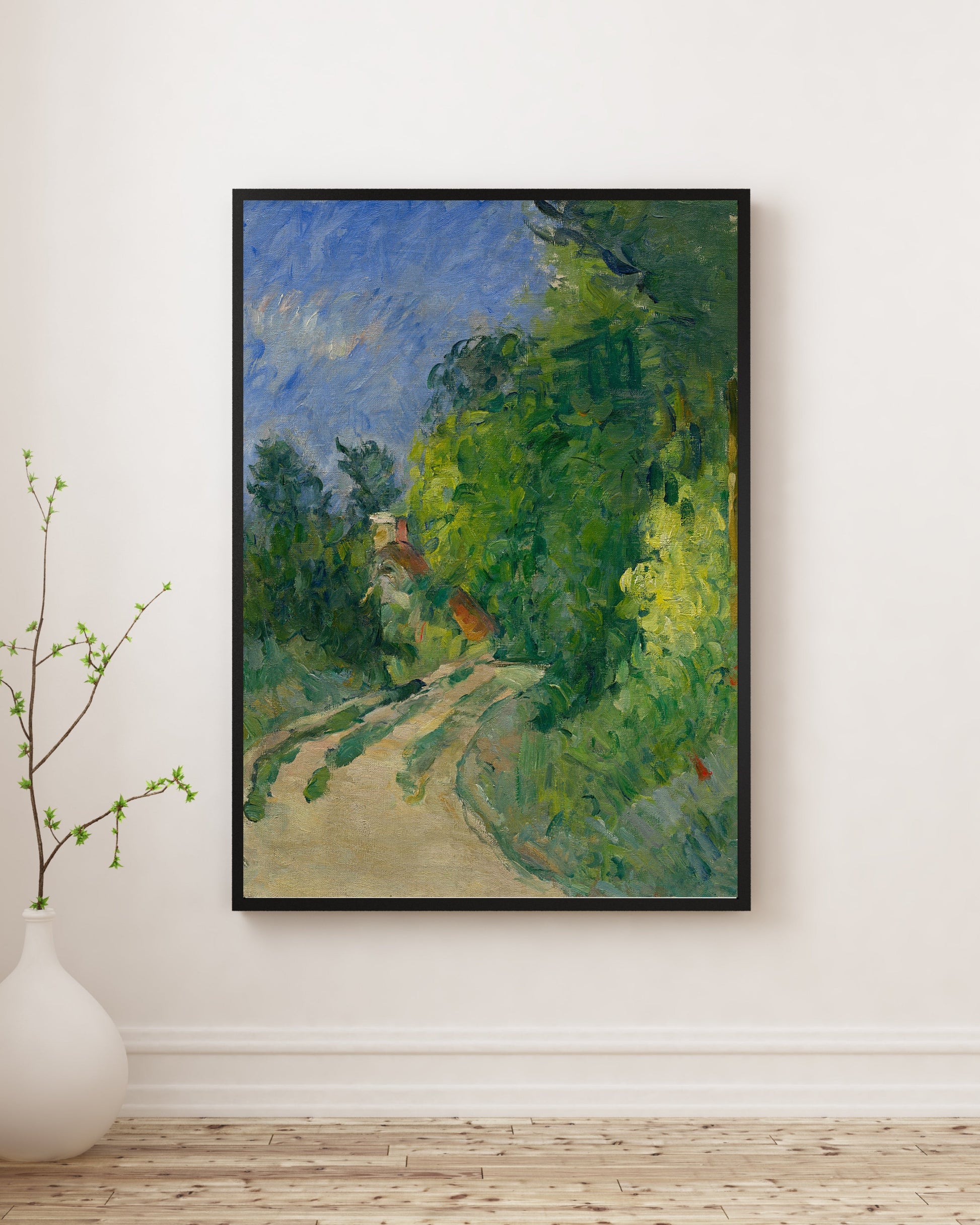 Paul Cézanne - Ormandaki Kıvrımlı Yol Fine Art Baskı
