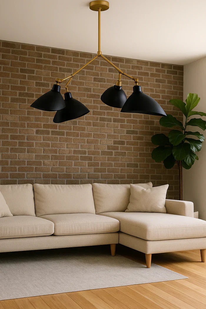 Paul Siyah 4'lü Modern Avize