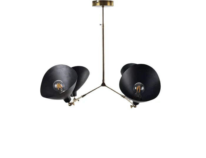 Paul Siyah 4'lü Modern Avize