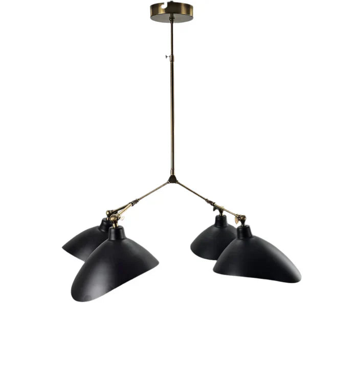 Paul Siyah 4'lü Modern Avize