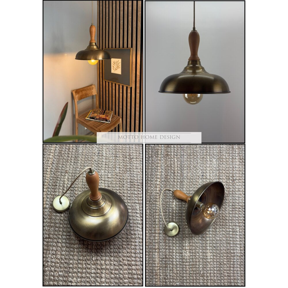 Paulo Ahşap Detaylı Rustik Avize