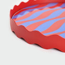 Pavlo Metal ve Cam Servis Tepsisi-Tepsi-Rococo Design Studio-KIRMIZI-NowShopFun