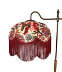 Peacock Antik Desenli Sofia Başlıklı Pirinç Lambader