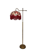 Peacock Antik Desenli Sofia Başlıklı Pirinç Lambader