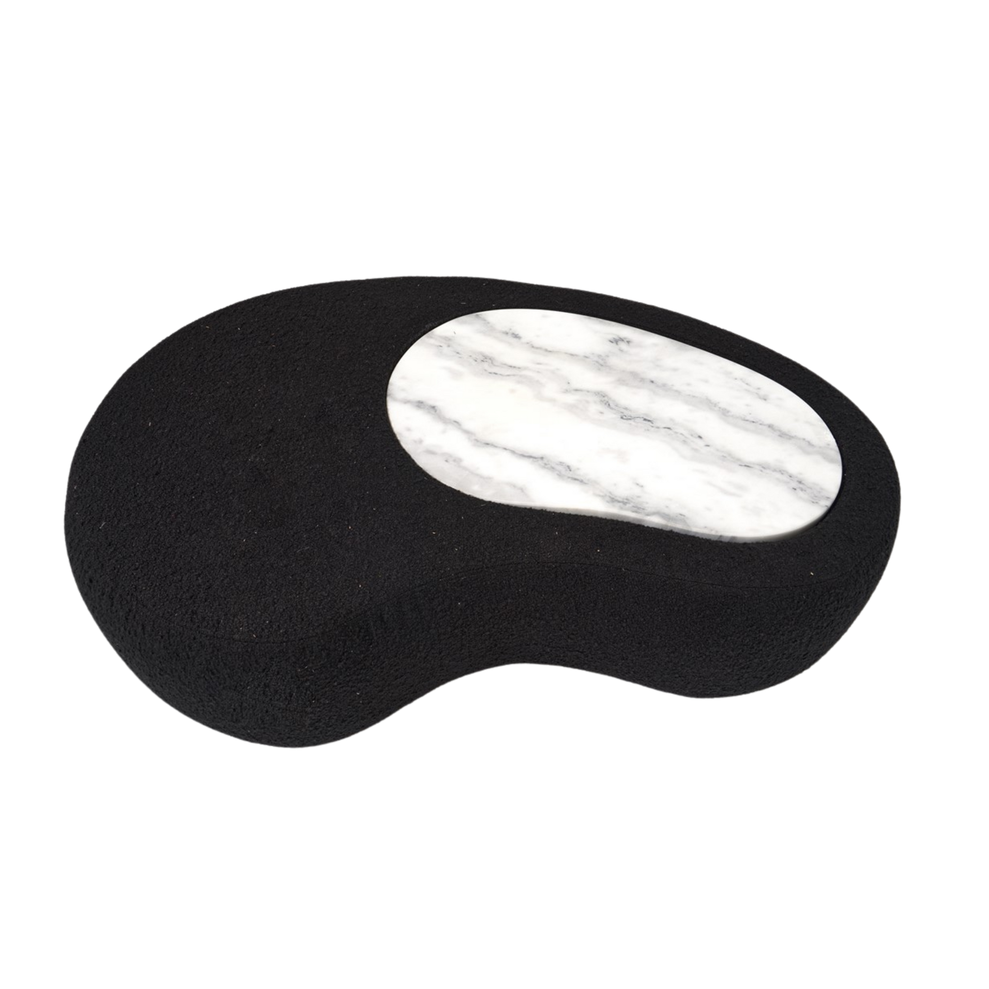 Pebble Mermerli Puf/Sehpa