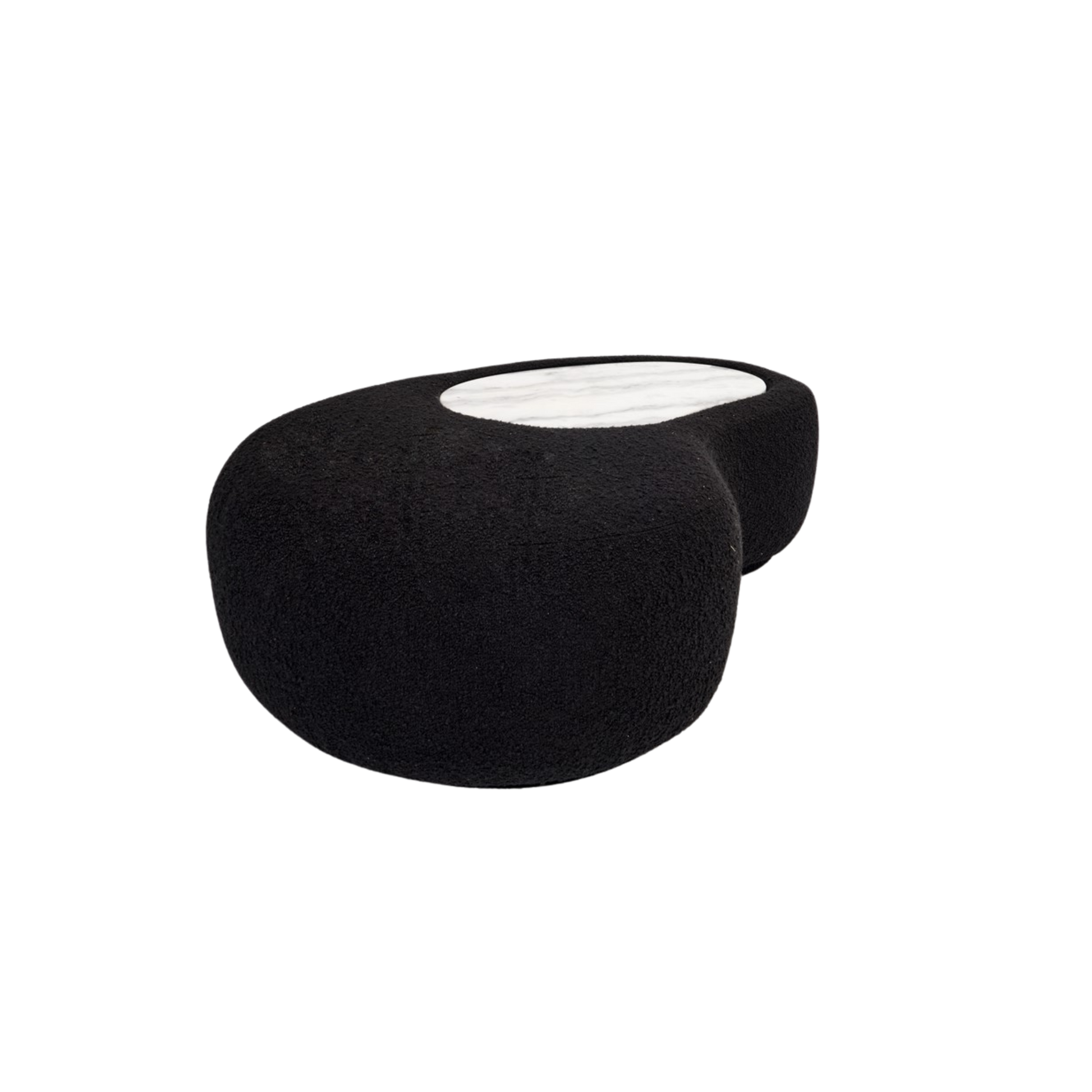 Pebble Mermerli Puf/Sehpa
