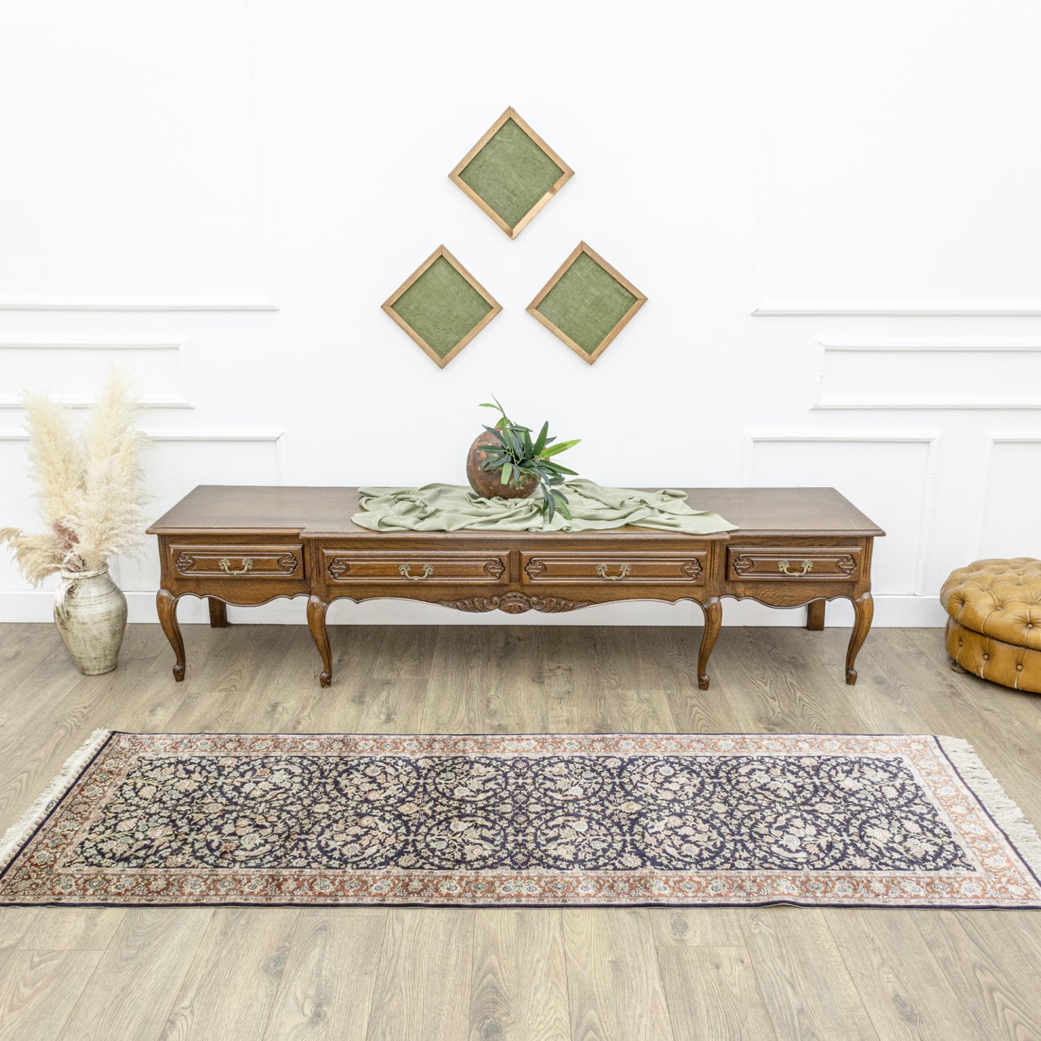 Pelar El Dokuma İpek Yolluk Halı 78x240 cm