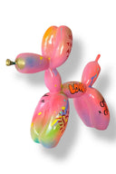 Pembe Grafiti Balon Köpek Heykeli | Pop Art Edition-Heykel-And Iconic Art Store-NowShopFun