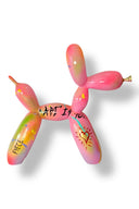 Pembe Grafiti Balon Köpek Heykeli | Pop Art Edition-Heykel-And Iconic Art Store-NowShopFun