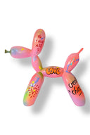 Pembe Grafiti Balon Köpek Heykeli | Pop Art Edition-Heykel-And Iconic Art Store-NowShopFun