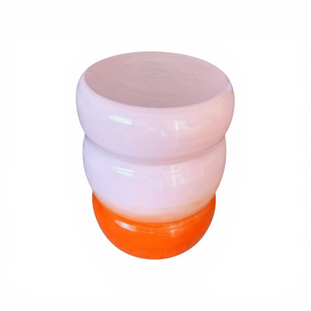Pembe Turuncu Bubble Seramik Sehpa